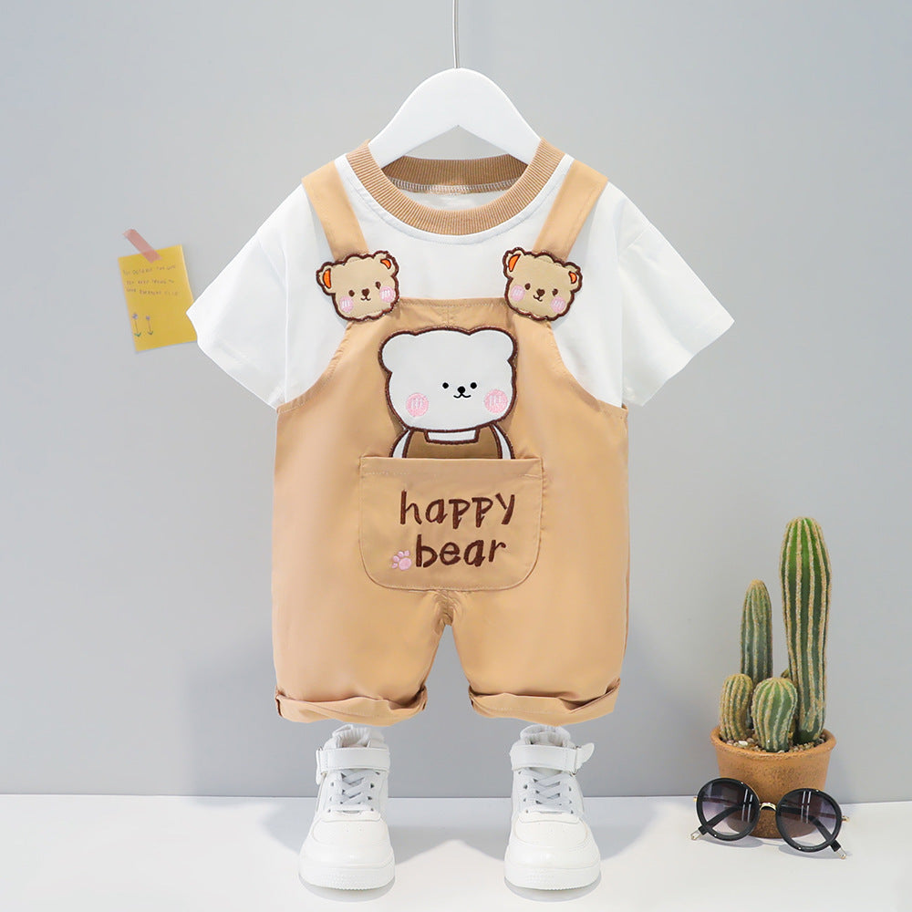 Cute Baby Clothes Summer Cartoon Short-sleeved Overalls Cute Baby Clothes Summer Cartoon Short-sleeved Overalls